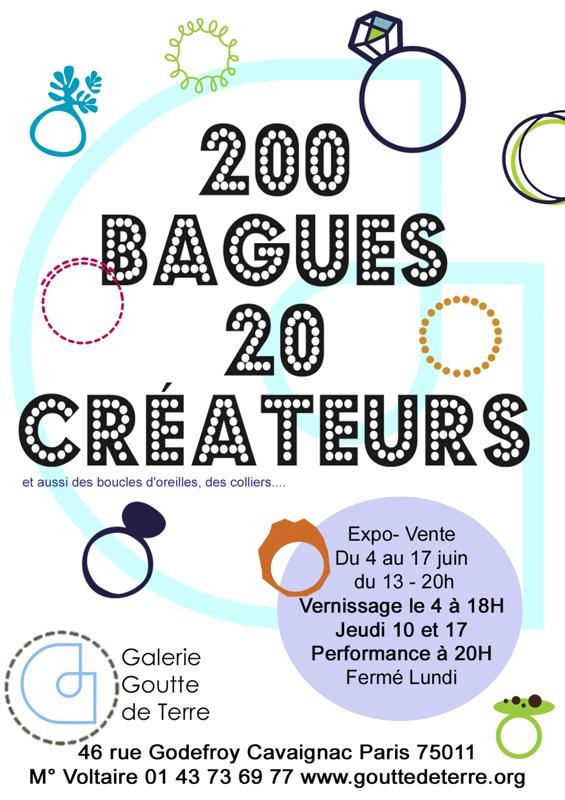 Des bagues et une exposition