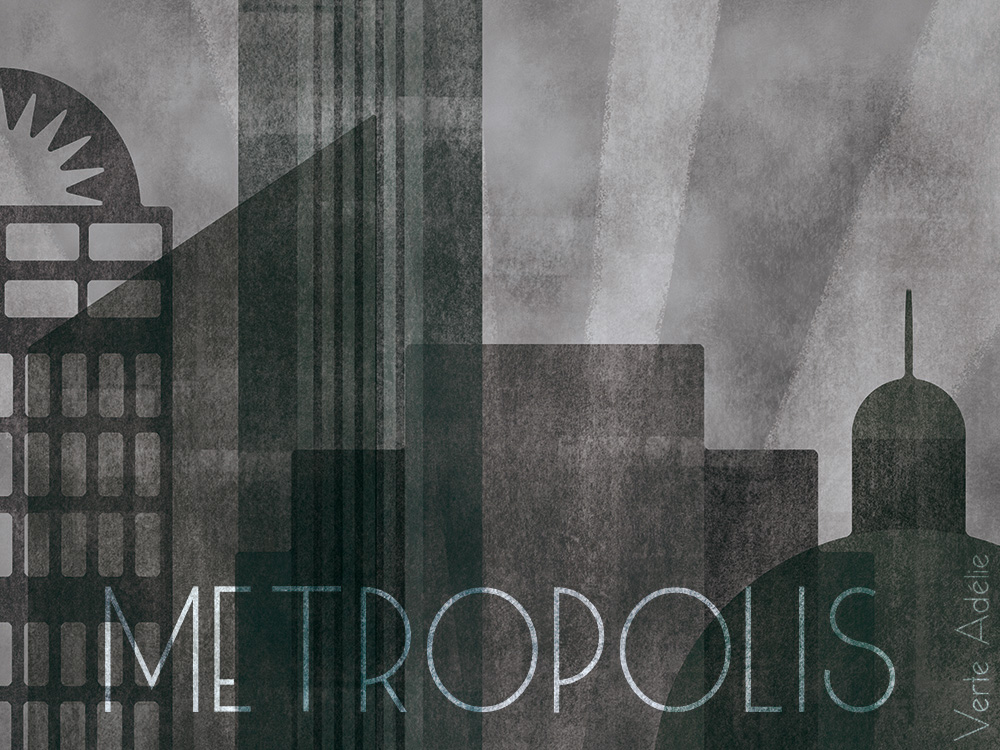 Illustration Friday: a dark, moody Metropolis