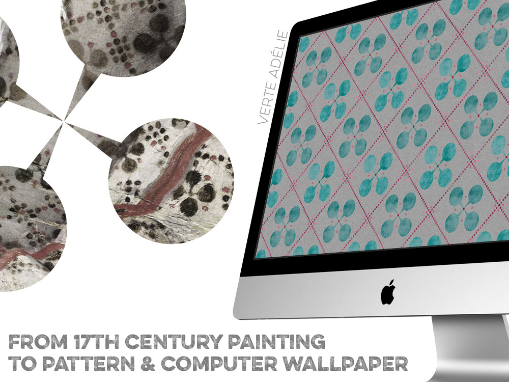 Wallpaper: a pattern inspired by a 17th century painting
