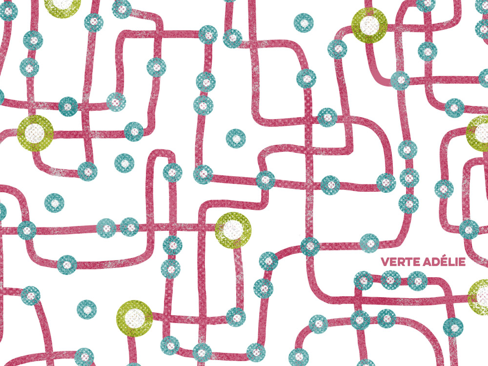 A random map pattern that would get you lost in the subway