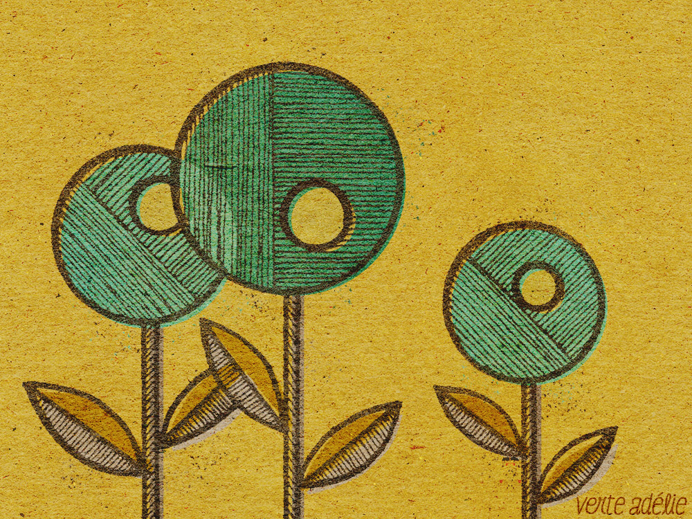 Retro flowers