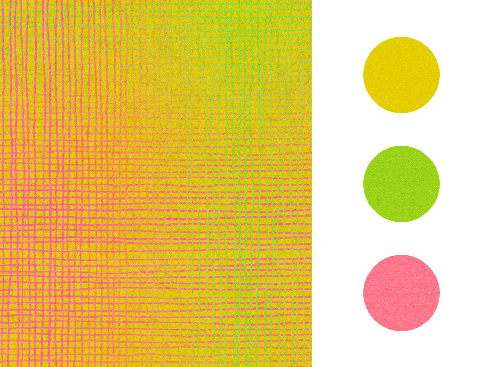 Grid and gradient pattern, like a modern tweed